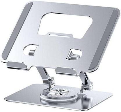 Bonafide 360° Rotating Adjustable Tablet Stand - Aluminum Foldable Stand for Desk/Table Aluminium Floor and Desk Stand Rotatable Laptop Stand with Adjustable Height Compatible with 26 - 35 cm, 36 - 39cm Laptops