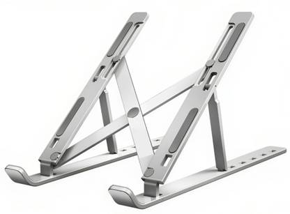 Henture Aluminum Laptop Stand for Laptop, Mac, Tab, and Mobile, Fold-Up, Adjustable Aluminium Floor and Desk Stand Laptop Stand with Adjustable Height Compatible with Universal Laptops