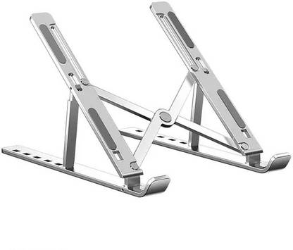 ABSgenrix My Buddy K Pro Ergonomic Portable Aluminium Aluminium Floor and Desk Stand Rotatable Laptop Stand with Adjustable Height Compatible with Universal Laptops