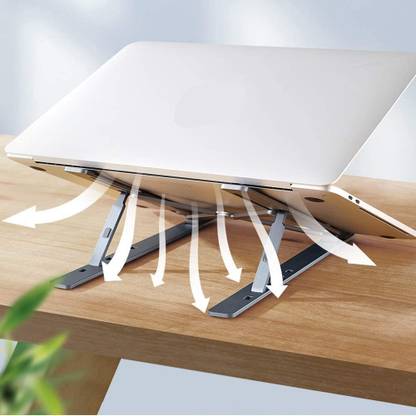 TECHEL Universal Foldable Multi-angle Laptop Stand N8 - 17.3" - Silver vcx17 Laptop Stand