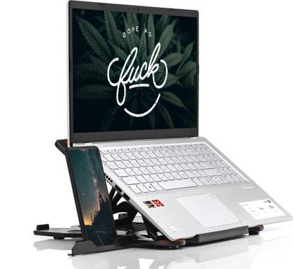 STRIFF Laptop Stand Adjustable Laptop Computer Stand Multi-Angle Stand Phone Stand Portable Foldable Laptop Riser Notebook Holder Stand Compatible for 9 to 15.6” Laptops Black(Black) Laptop Stand