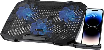 Portronics My Buddy Air 4 Laptop Cooling Pad with 3 Cooling Fans & Adjustable Height POR-2306 Plastic Desk Stand Laptop Stand with Adjustable Height Compatible with Universal Laptops