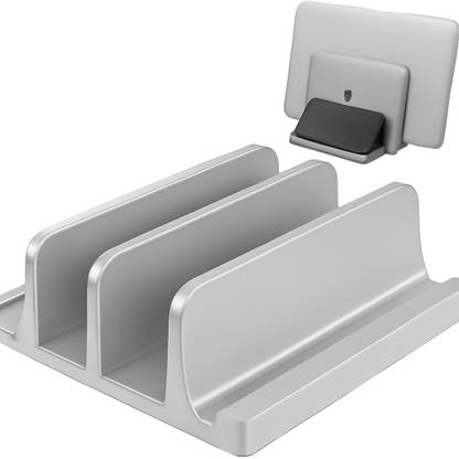 TARKAN 2-Slot Desk Space Saving Organizer, Vertical Laptop Stand Plastic Desk Stand Laptop Stand Compatible with Universal Laptops