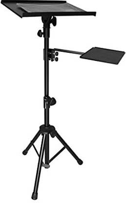 Superlux Tripod Laptop Stand for Live Performance, DJ, Studio Environment Iron Floor Stand Laptop Stand with Adjustable Height Compatible with Universal Laptops