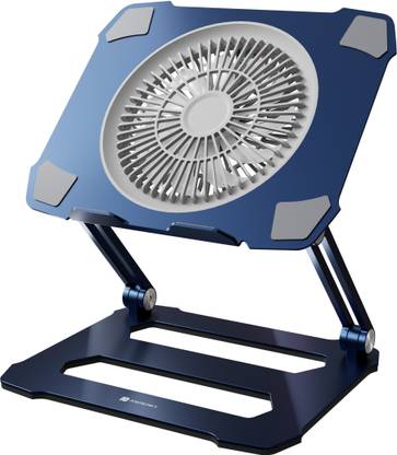 Portronics My Buddy K10 Portable Laptop Stand with USB Powered Cooling Fan Metal Laptop Stand