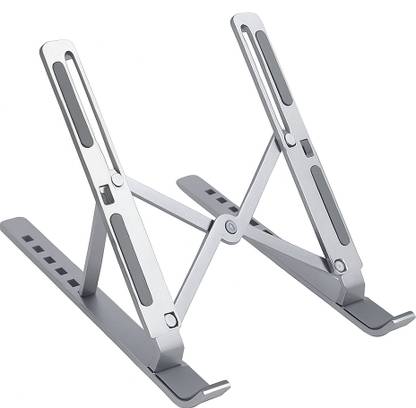 MehtabMart MULTISTAND X1 Aluminium Desk Stand Rotatable Laptop Stand with Adjustable Height Compatible with Universal Laptops