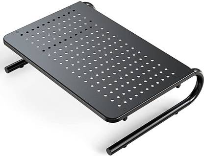 TECHGEAR Monitor Stand with Vented Metal for Computer Laptop, Desk, iMac, Printer with 14.5 Platform 4 inch Height Steel Desk Stand Rotatable Laptop Stand Compatible with Universal Laptops
