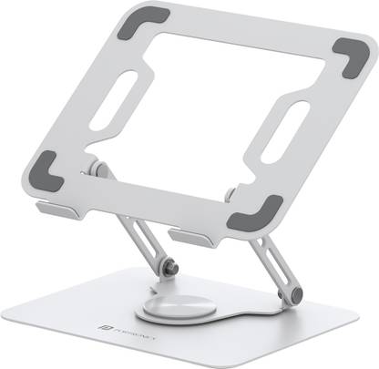 Portronics My Buddy K9 - Portable Laptop Stand - Adjustable Height - 360° Rotating Base Steel Desk Stand Rotatable Laptop Stand with Adjustable Height Compatible with Universal Laptops