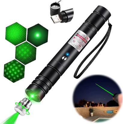 coolcold USB Rechargeable Green, Laser Pointer | Long-Range, Powerful Laser Light |