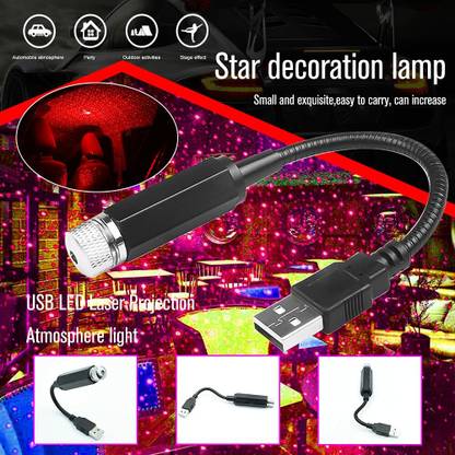 KHATU JI USB RED LED LIGHT FOR CAR AND PARTY TIME Car Fancy Lights