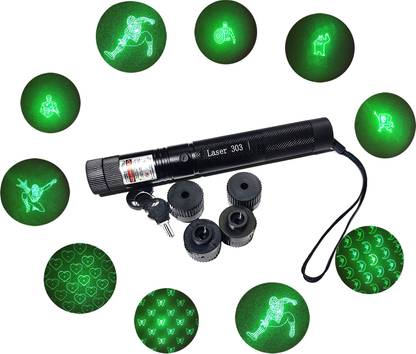Dhinchak Laser Beam Pointer with Action Hero and cartoon Series 5 Inter Changeable caps
