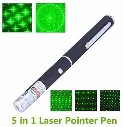 WAWA Green Laser Stylish Disco Light Pointer Pen with Adjustable Cap Heavy Beam W24