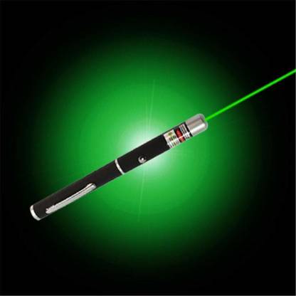 luzzo Green Laser Disco Presentation Pointer Pen with Adjustable Cap (Single Beam + Multiple Beams) with Batteries.