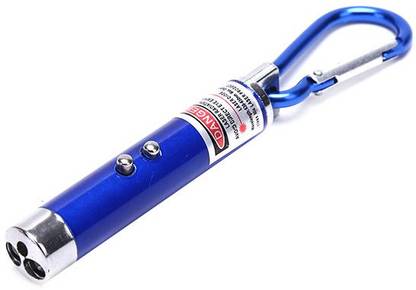 RECTITUDE 3 in 1 Laser Light with Key Chain, Laser Pointer with Emergency Hazard LED Light