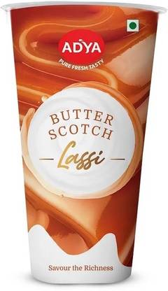 Adya Dairy Butter scotch glass lassi 180ml Sweet Lassi