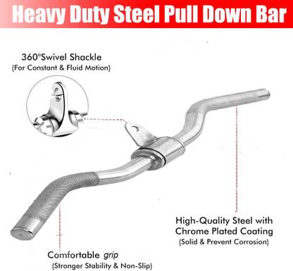 leebolt ZigZag Handle,Rotating Bar,Curl Bar,Curl Handle,Triceps/Biceps Bar (Solid) Lat Pulldown