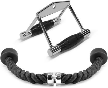 elebunny D Handle Cable Attachment and Tricep Pull Down Rope Lat Pulldown