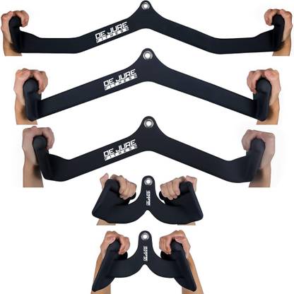 DE JURE FITNESS Imported Upgraded LAT Pull Down Handle for Cable Machine Attachment (5 Pieces) Lat Pulldown