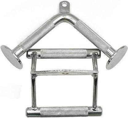 leebolt combo of V-Shaped Bar & Rowing Handle Solid V Shaped Push Down & rowing Bar Lat Pulldown