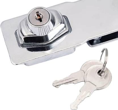Calandis Keyed Hasp Locks Hasp Lock with Screws 2 Keys Tool Box Locks for Small Doors Check Valves