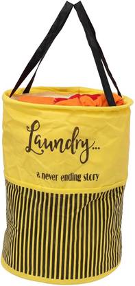 JoyeCrafts 45 L Yellow Laundry Basket