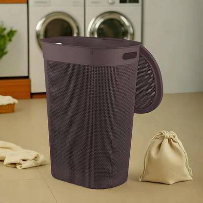 KUBER INDUSTRIES 55 L Brown Laundry Basket