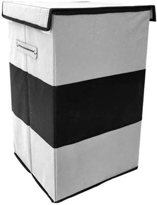 Mteaser 68 L Grey, Black Laundry Basket