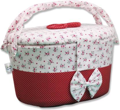 S3 Stay Blessed 4 L White, Red Laundry Basket