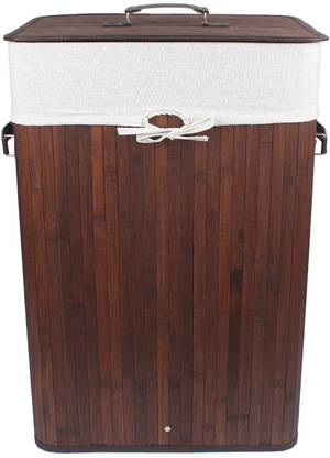 HomeStorie 72 L Brown Laundry Basket
