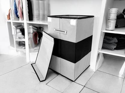 infinity craft 75 L Blue, Grey Laundry Basket