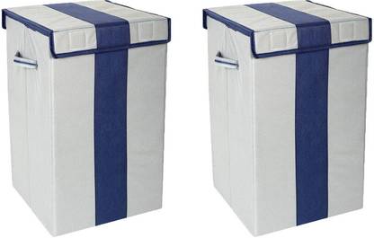 infinity craft 68 L Grey, Blue Laundry Basket