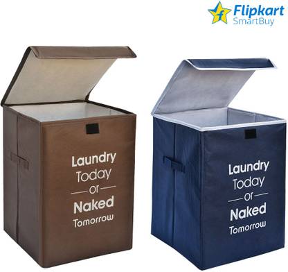 Flipkart SmartBuy 75 L Blue, Brown Laundry Basket