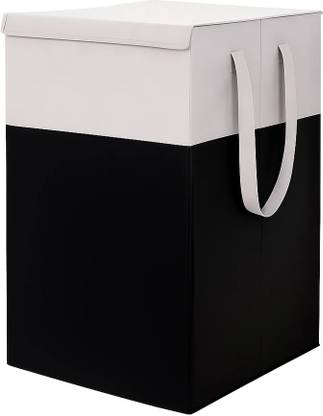 Hoomora 75 L Grey, Black Laundry Basket