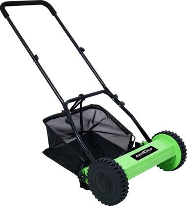 Neptune Hand Push Manual Lawn Mower 16-Inch 5-Blade with 27 L Grass Catcher Grass Cutter LMM-16 Manual Ride-on Lawn Mower