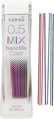 UNI Mitsubishi Mechanical Pencil Lead NanoDia Color Assorted 0.5mm 20leads Lead Pointer