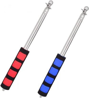 FRKB 2pc Stainless Steel Flag Pole Hand-held Teaching Rod Telescopic Flagpole Lead Pointer