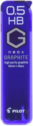 PILOTT Pilot Mechanical Pencil Lead Neox Graphite 0.5mm, HB, 40 Leads (HRF5G-20-HB) Lead Pointer