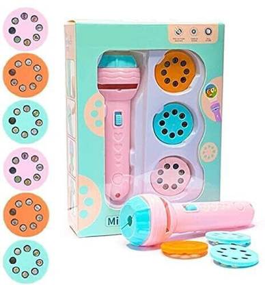 Digimart Mini Projector Torch Toy with 6 Slides for Kids– 48 Educational Patterns