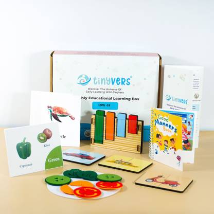 Tinyvers Level 22 Montessori Sensory Learning & Development Wooden Toys (1+ years)