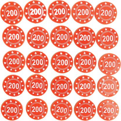 90 Degree 200 Rs Plastic Currency Token Coins Counters Chips Poker Playing Denomination