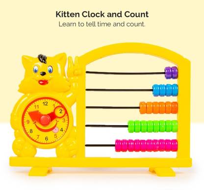 ZWINKO New Educational Play and Learn Kitten Clock And Count Toy for Kids