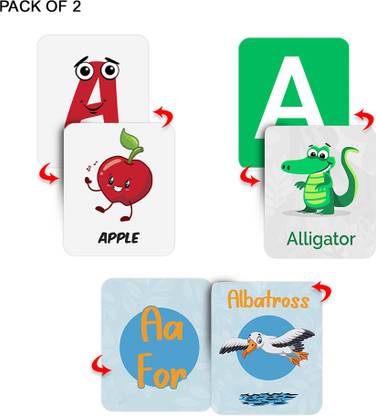 ULTRA 3D A-Z Alphabets Flash Cards for Kids Age 3+ |Set Of 3 |Early Childhood Learning