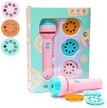 valuableplus 3 slides 24 patterns Mini Projector Torch Slide Flashlight Projector for kids