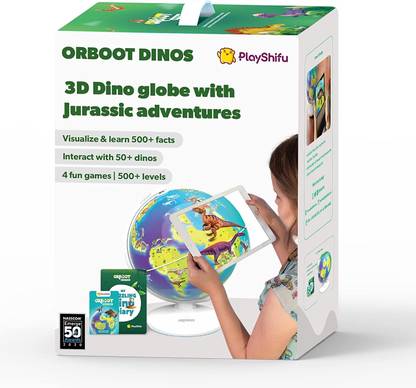 PlayShifu Interactive Dinosaur Toys - Orboot Dinos (Globe + App)