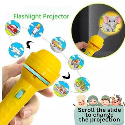 TOY KINGDOM Mini Slide Projector Flashlight Torch, Kids educational Projection Light Toy