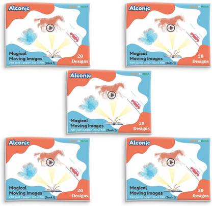 Alconic Toy Magic Book for Kids 20 Beautiful Animations | Return Gift For Kids Pack Of 5