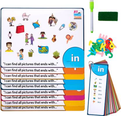 MY HOUSE TEACHER 3 Letter Rhyming Words Learning Activity Kit Early Education Set for Toddlers