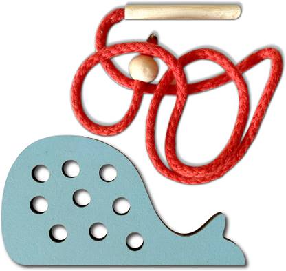 Minileaves Snail Wooden Lacing Activity for Toddler |Preschooler Educational Toys 2+
