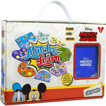 SKOODLE Disney Mickey Mouse Match & Learn Educational Brain Booster Game for Memory