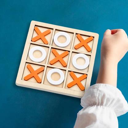 Decomart Enterprises Child Interaction Wooden Board Game XO Tic Tac Toe Developing Brain
